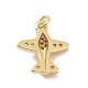 Латунные микро проложить кубического циркония подвески KK-C012-42G-2