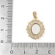 Кулоны с эмалью из латуни с прозрачным кубическим цирконием ZIRC-M001-13G-3
