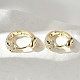 Серьги-кольца из латуни с прозрачным фианитом EJEW-Q014-28G-2