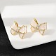 Серьги-гвоздики из циркония EJEW-H154-13G-3