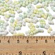 Непрозрачный матовый стеклянный бисер цвета макарон SEED-K009-12B-04-4
