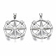 Латунные микропаве прозрачные подвески с фианитом KK-S356-214P-NF-1