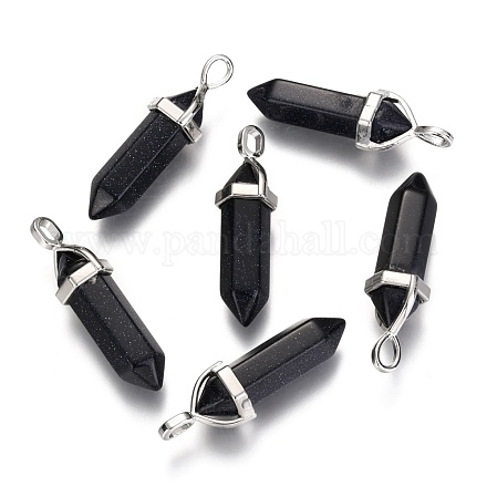 Пуля синтетические синие позолоченные подвески X-G-F295-03H-1
