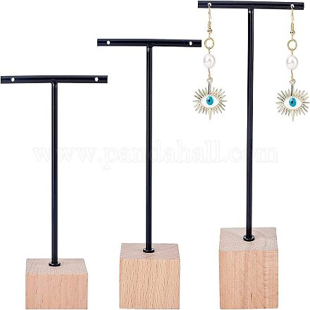 Подставка для сережек fingerinspire из черного металла EDIS-WH0016-03-1