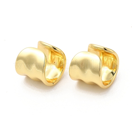 Латунные серьги-каффы EJEW-D065-10G-1