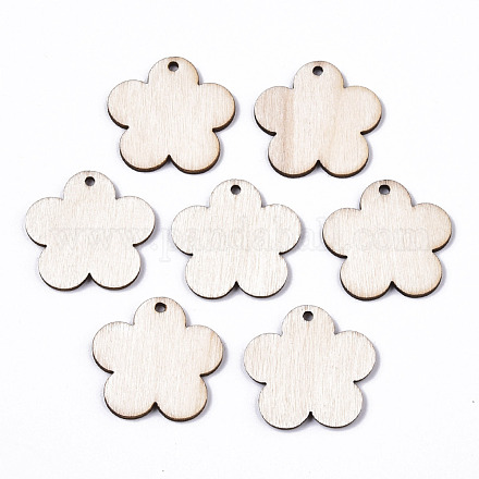 Незаконченные подвески из натурального тополя WOOD-S045-109-1
