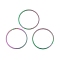 Ion Plating(IP) 304 Stainless Steel Linking Ring, Nickel Free, Round Ring, Rainbow Color, 25x0.8mm