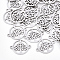 Tarnish Resistant 201 Stainless Steel Links connectors, Laser Cut Links, Flat Round with Tree of Life, Stainless Steel Color, 15x19x1mm, Hole: 1.8mm