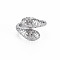 Snake Shape Rack Plating Alloy Cuff Rings, Open Rings, Cadmium Free & Lead Free, Platinum, US Size 7(17.3mm)
