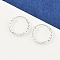 Brass Textured Hoop Earrings, Round Ring, Lead Free & Cadmium Free, 925 Sterling Silver Plated, 12x2mm