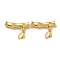 Rack Plating Alloy Beads, Cadmium Free & Lead Free, Bamboo & Leaf, Matte Gold Color, 19x25x5.5mm, Hole: 1.4mm