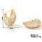 Moon-shaped Brass Rhinestone Hoop Earrings for autumn and winter, stylish and elegant, Golden, 17x7mm