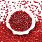 Picasso Spray Painted Glass Seed Beads, Peanut, Red, 6x4x3mm, Hole: 1.2mm, about 4000pcs/pound