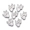 304 Stainless Steel Cabochon Settings for Enamel, Cat Shape, Stainless Steel Color, 10x8x1mm