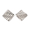 Non-Tarnish 304 Stainless Steel Pendants, Grooved Rhombus Charm, Stainless Steel Color, 22x22x2.5mm, Hole: 1.4mm