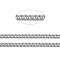 Brass Twisted Chains, Curb Chains, Unwelded, with Spool, Lead Free & Nickel Free & Cadmium Free, Platinum, 2x1.5x1mm, about 301.83 Feet(92m)/roll