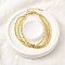 Brass Round Bead Multi-strand Bracelets for Women, Cadmium Free & Lead Free, Rack Plating, Long-Lasting Plated, Real 18K Gold Plated, 7-1/2 inch(19cm)
