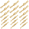 UNICRAFTALE 18 Sets 2/3mm Hole Lobster Claw Clasps with Cord Ends 304 Stainless Steel Leather Cord End Caps Golden Cord Necklace End Caps for DIY Bracelet Necklaces Jewelry Making