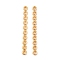 Brass Multi-Strand Links, Cadmium Free & Nickel Free & Lead Free, 10-Hole, Oval, Real 18K Gold Plated, 44.5x4.5x2.5mm, Hole: 2mm