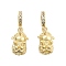 Brass Pendants, Long-Lasting Plated, Cadmium Free & Lead Free, Sheep Charms, with Jump Ring, Real 18K Gold Plated, 15x9x9.5mm, Hole: 5mm