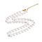 PVD Vacuum Plating 304 Stainless Steel Beaded Necklaces, with Plastic Imitation Pearl Beads, Golden, 18.07 inch(45.9cm)