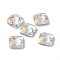 Square Shape Sew on Rhinestone, K5 Glass Rhinestone, 2-Hole Link, Plated Flat Back, Sewing Craft Decoration, Light Crystal AB, 10x10x4mm, Hole: 1mm