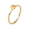 304 Stainless Steel Adjustable Open Cuff Rings, Round, 1mm, Inner Diameter: 17mm