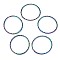 Alloy Lingking Rings, Cadmium Free & Nickel Free & Lead Free, Ring, Rainbow Color, 45x43x2mm, 41x39mm inner diameter