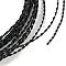 Aluminum Wire, Twisted Flat, for DIY Craft, Black, 1mm, 18 Gauge, about 16.40 Feet(5m)/Roll