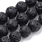 Natural Lava Rock Beads Strands, Dyed, Round, 14mm, Hole: 1mm, about 28pcs/strand, 15.7 inch