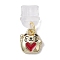 Plastic Mobile Dustproof Plugs, Cat Alloy Enamel Pendants, for USB Type C Port Cover, Crimson, 2.4cm