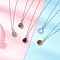 Teardrop Faceted Natural Mixed Stone Pendant 304 Stainless Steel Cable Chain Necklaces for Women, Stainless Steel Color, 15.75 inch(40cm)