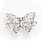 Tibetan Style Alloy Links connectors, Butterfly, Cadmium Free & Lead Free, Antique Silver, 20x14x2mm, Hole: 1.5mm
