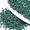 11/0 Grade A Glass Seed Beads, Cylinder, Uniform Seed Bead Size, Metallic Colours, Dark Cyan, 1.5x1mm, Hole: 0.5mm, about 20000pcs/bag