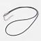 Korean Waxed Polyester Cord Necklace Making, with Alloy Lobster Clasps and Iron Chain Extender, Steel Blue, 18.1 inch, 1.5mm