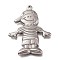 Tarnish Resistant 304 Stainless Steel Pendants, Boy, Stainless Steel Color, 39x30x3.5mm, Hole: 2mm