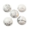 Natural Howlite Cabochons, Flat Round, 20~21.5x6~8mm