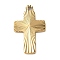 Ion Plating(IP) 304 Stainless Steel Pendants, Cross Charm, Golden, 22x13x1.9mm, Hole: 1.6mm