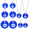 PandaHall Large Evil Eye Charms, 8pcs Blue Turkish Eye Pendants Third Eye Charms Lampwork Eye Protection Beads Lucky Charms for Stretch Bracelet Neckalace Jewellery Making, 25/30/35/40mm