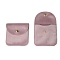 Velvet Jewelry Storage Bags with Snap Button, for Earrings, Rings, Necklaces, Square, Flamingo, 10x10cm