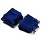 Rectangle Velvet Drawstring Pouches, Candy Gift Bags Christmas Party Wedding Favors Bags, Dark Blue, 12x10x0.7cm