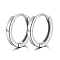 Anti-Tarnish Vintage Style Sterling Silver Hoop Earrings, Platinum, 10mm