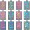 CHGCRAFT 12Pcs 6 Style Tarot Card Charms Rack Plating Rainbow Color Tarot Charms Bulk Rectangle Alloy Charm Pendants for Personalized Jewelry Making, 23.5x14.5x1.5mm