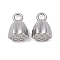 Non-Tarnish 304 Stainless Steel Charms, Lotus Pod Charm, Stainless Steel Color, 8x5.5mm, Hole: 1.6mm