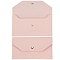 PU Leather Wallets, Rectangle, Pink, 9.7x17.5x0.4cm