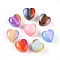 Opaque Resin Beads, Heart, with Glitter Powder, Mixed Color, 15.5~16x16.5~17x11mm, Hole: 2~2.5mm