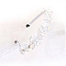 Shiny Elegant Glass Hair Bands, Party Hair Accessories for Girls Women, White, 380mm