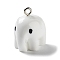 Opaque Resin Pendants, Animal Charms with Platinum Plated Iron Loops, Elephant, 20.5x19.5x16.5mm, Hole: 2mm