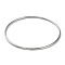 Non-Tarnish 304 Stainless Steel Simple Plain Bangle for Women, Stainless Steel Color, Inner Diameter: 2-1/2 inch(6.5cm)