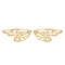 304 Stainless Steel Pendants, Laser Cut, Butterfly Wings, Golden, 48.5x20x1mm, Hole: 1.4mm
